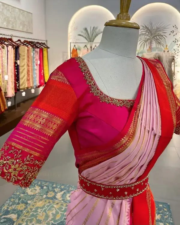 Buy Online Red Wedding Maggam Work Blouse Premium Bridal Look in Custom Sizes at Best Budget