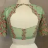 Buy Online Sage Green Designer Maggam Work Blouse Grand Party Wear Look at Affordable Price