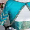Buy Online Sky Blue Trending Maggam Work Blouse Set Under ₹4000 Custom Sizes Available