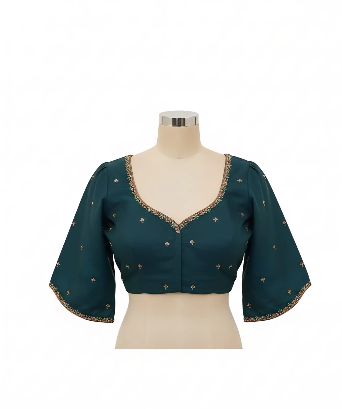 Charming Green Designer Handwork Blouse Latest Maggam Design  Pocket-Friendly Price