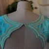 Charming Sky Blue Maggam Work Blouse Custom Stitching Budget Collection