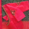 Chic Pink Maggam Work Blouse Simple, Classy & Customizable Sizes