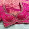 Custom-Fit Pink Bridal Maggam Blouse Elegant, Regal & Budget-Friendly