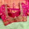 Custom-Fit Pink Bridal Maggam Blouse Elegant, Regal & Budget-Friendly