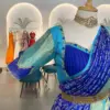 Designer Blue Net Bridal Blouse Trending 2025 Maggam Work Perfect Fit in Custom Sizes