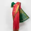 Elegant orange Pure Kanchipuram Silk Saree – 1G++ Zari Weaving Handloom Heritage Budget-Friendly Price Silk Mark Guaranteed