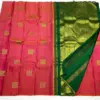 Elegant orange Pure Kanchipuram Silk Saree – 1G++ Zari Weaving Handloom Heritage Budget-Friendly Price Silk Mark Guaranteed