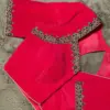 Elegant Rani Pink Bridal Zardosi Blouse Premium Maggam Work, Tailored to Your Size
