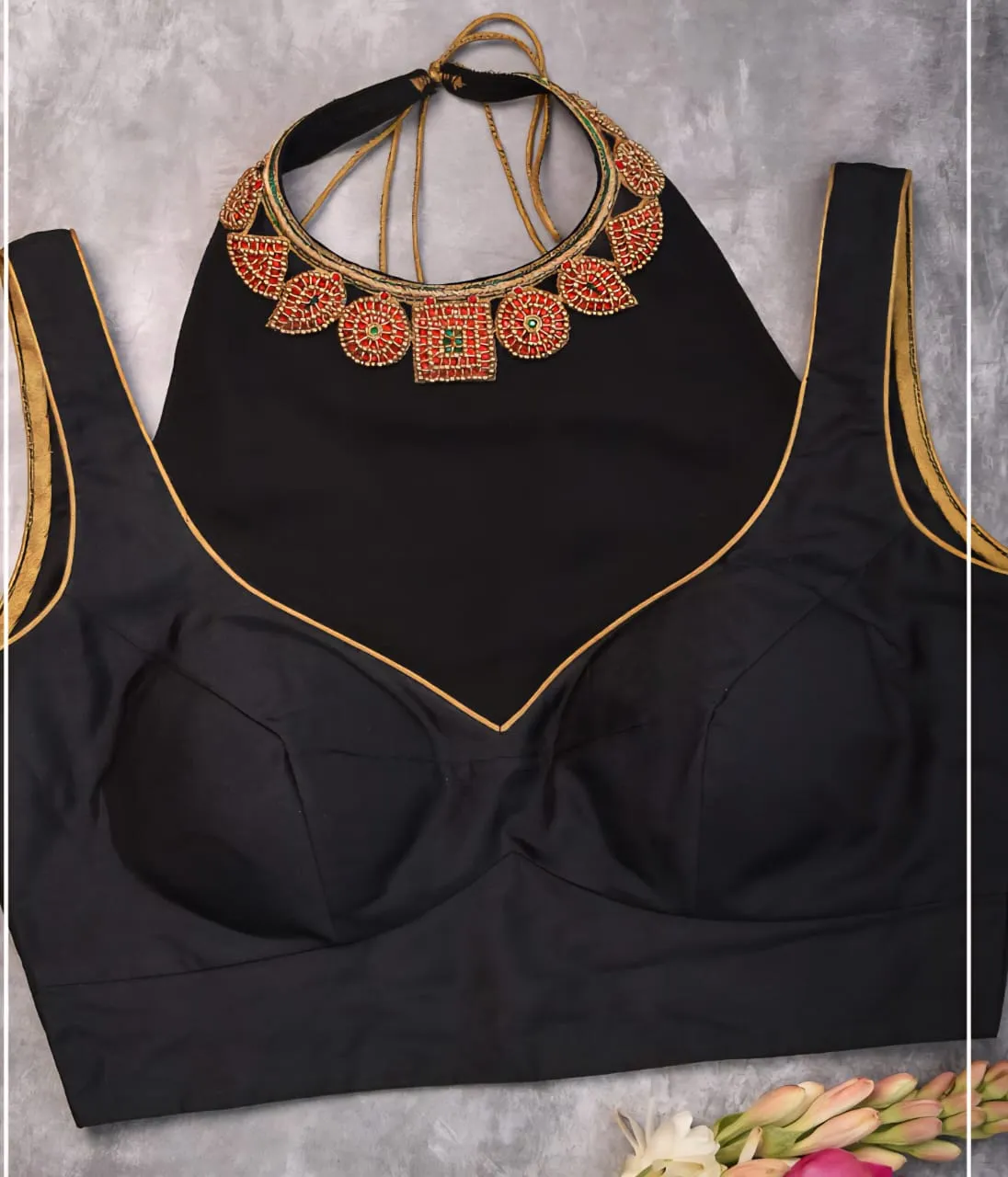 Exclusive Black Ornamental Maggam Work Blouse  Designer Finish at Best Price  Custom Fit Available