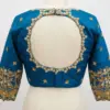 Exclusive Blue Handcrafted Zardosi Maggam Blouse Designer Quality for Less!