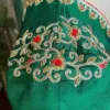 Exclusive Bottle Green Zardosi Blouse Grand Wedding Design, Made in Custom Sizes