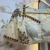 Exclusive Half White Zardosi Wedding Blouse Royal Maggam Work Design for Brides