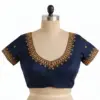 Exclusive Handcrafted Kutch Work Blouse in Navy Blue Premium Look at Affordable Price