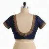 Exclusive Handcrafted Kutch Work Blouse in Navy Blue Premium Look at Affordable Price