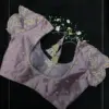Exclusive Lilac Bridal Maggam Work Blouse Elegant Cutwork Design at Affordable Price