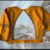 Exclusive Mustard Yellow Maggam Work Designer Blouse Bespoke Handcrafted Elegance
