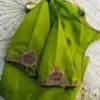 Exclusive Parrot Green Zardosi Maggam Work Blouse Perfect for Weddings Custom Sizes Available