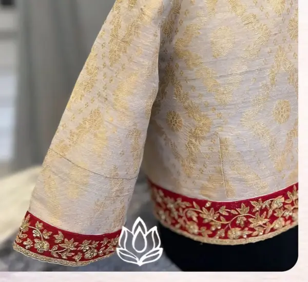 Exclusive Party Wear Half White Blouse with Maggam Work Customizable Sizes