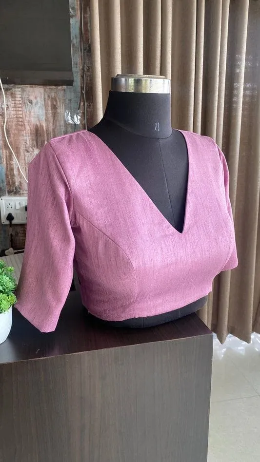 Exclusive Pink VNeck Blouse ReadytoWear Chic at Budget-Friendly Rates - Image 2
