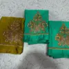 Exquisite Green Designer Aari Work Blouse for Parties Affordable & Tailor-Made!