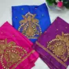 Exquisite Purple Aari Work Blouse Trending Party Wear at Pocket-Friendly Price
