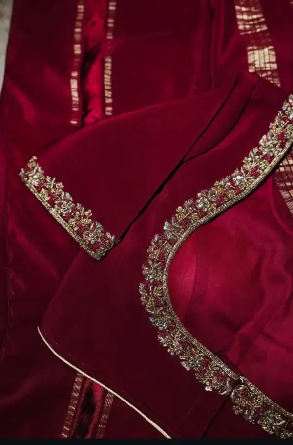 Exquisite Red Madunala Maggam Work Blouse Affordable Luxury in Custom Sizes