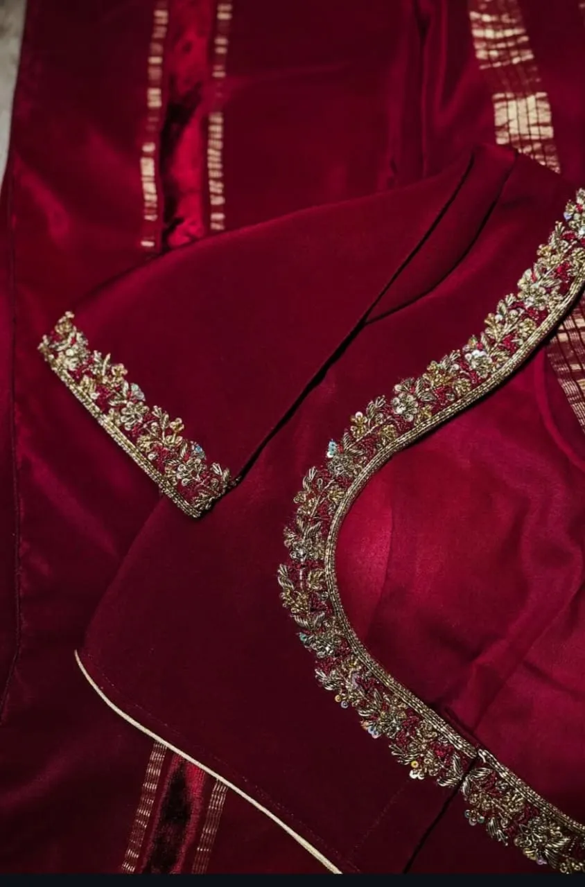 Exquisite Red Madunala Maggam Work Blouse Affordable Luxury in Custom Sizes