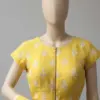 Graceful Yellow Maggam Work Blouse with Floral Detailing Made-to-Order Best Deal Online