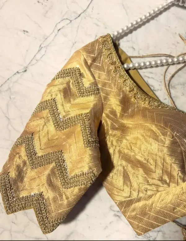 Grand Gold Wedding Maggam Work Layer Blouse Tailored Custom Fit at Best Offer Price