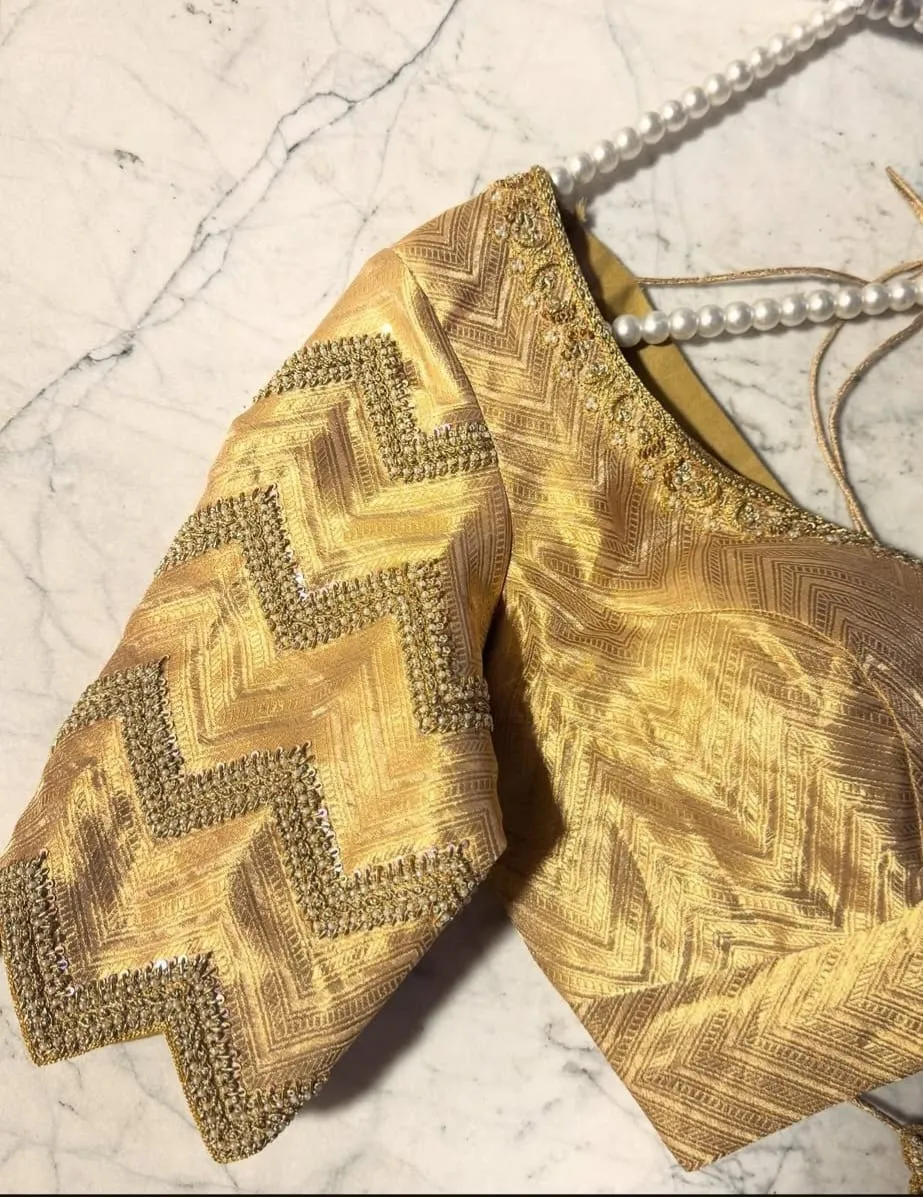 Grand Gold Wedding Maggam Work Layer Blouse Tailored Custom Fit at Best Offer Price