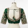 Green Designer Maggam Work Blouse Custom-Fit Perfection for Every Bride