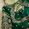 Green Designer Maggam Work Blouse Custom-Fit Perfection for Every Bride