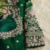 Green Designer Maggam Work Blouse Custom-Fit Perfection for Every Bride