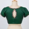 Luxury Bottle Green Maggam Work Blouse Short Sleeves Custom Sizes at Best Price