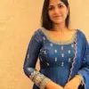 Luxury Peacock Blue Wedding Maggam Work Long Frock with Dupatta Custom Sizes Best Price Offer