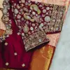 Majestic Deep Red Peacock Maggam Work Blouse Grand Royal Look in Budget | Custom Sizes Available