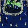 Navy Blue Designer Maggam Work Blouse Tailor-Fit Elegant Yet Budget-Friendly