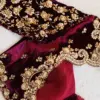 Opulent Maroon Velvet Bridal Blouse Traditional Maggam Craft Best Price & Fast Dispatch