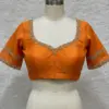 Orange Zardosi Designer Blouse Sophisticated Elegance with Perfect Fit Options