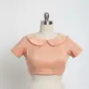 Peach Silver Maggam Work Blouse Elegant Collar Neck Design Premium Quality at Affordable Price