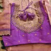 Premium Lavender Maggam Work Blouse Intricate Cutwork Design Under Budget