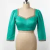 Premium Rama Green Designer Maggam Work Blouse Custom Sizes at Best Price