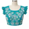 Premium Sky Blue Aari Maggam Work Blouse Custom Sizes Available Affordable Luxury