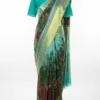 Pure Gold Zari Kanchipuram Handloom Saree | Laser Kalamkari on Pure Silk with Authentic Oil Colours