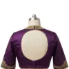 Royal Deep Purple Kundan Maggam Blouse Designer Collar Neck in Custom Fit Affordable Bridal Glam