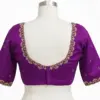 Royal Purple Maggam Blouse Intricate Handwork Perfect Fit Best Price Guaranteed