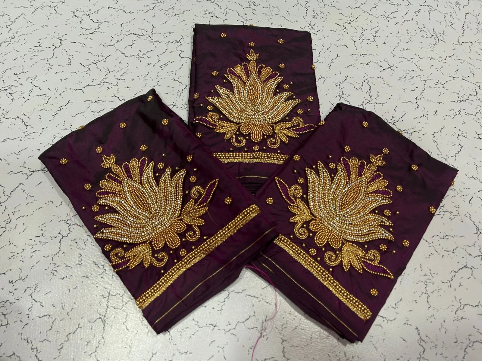 Affordable Deep Wine Floral Maggam Work Blouse  Elegant Style Premium Finish