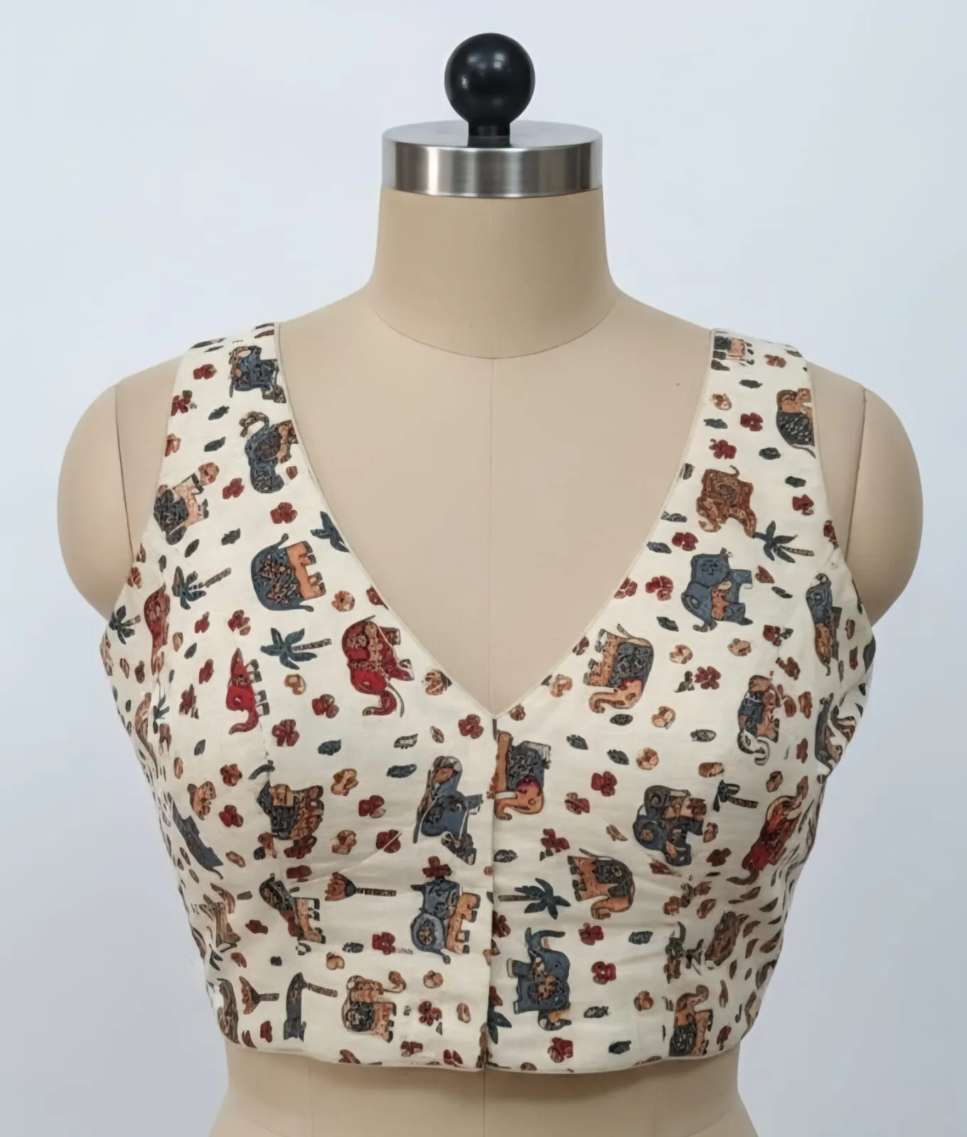 Authentic Kalamkari Pure Cotton Ready-to-Wear Blouse Designer Fit for Every Occasion - Image 3