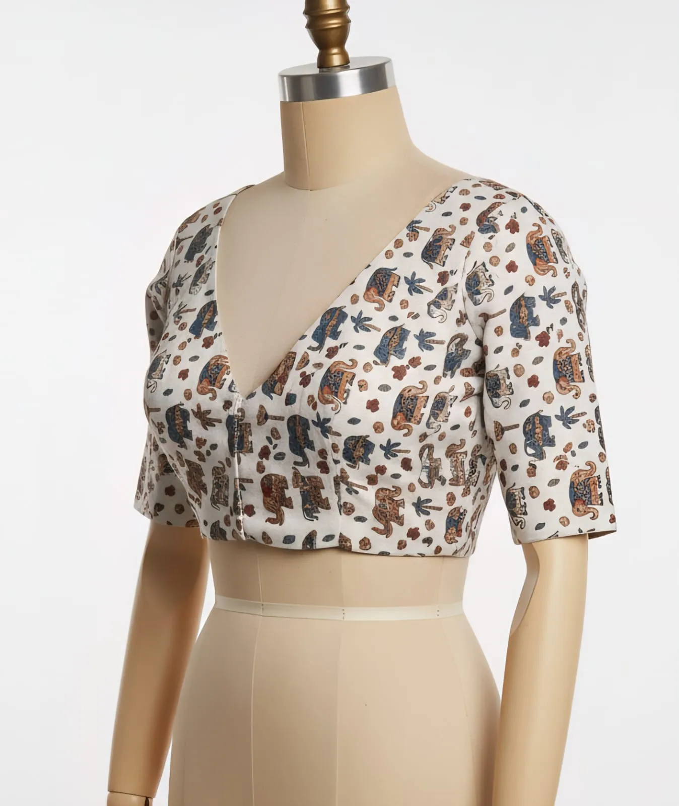 Authentic Kalamkari Pure Cotton Ready-to-Wear Blouse Designer Fit for Every Occasion - Image 8