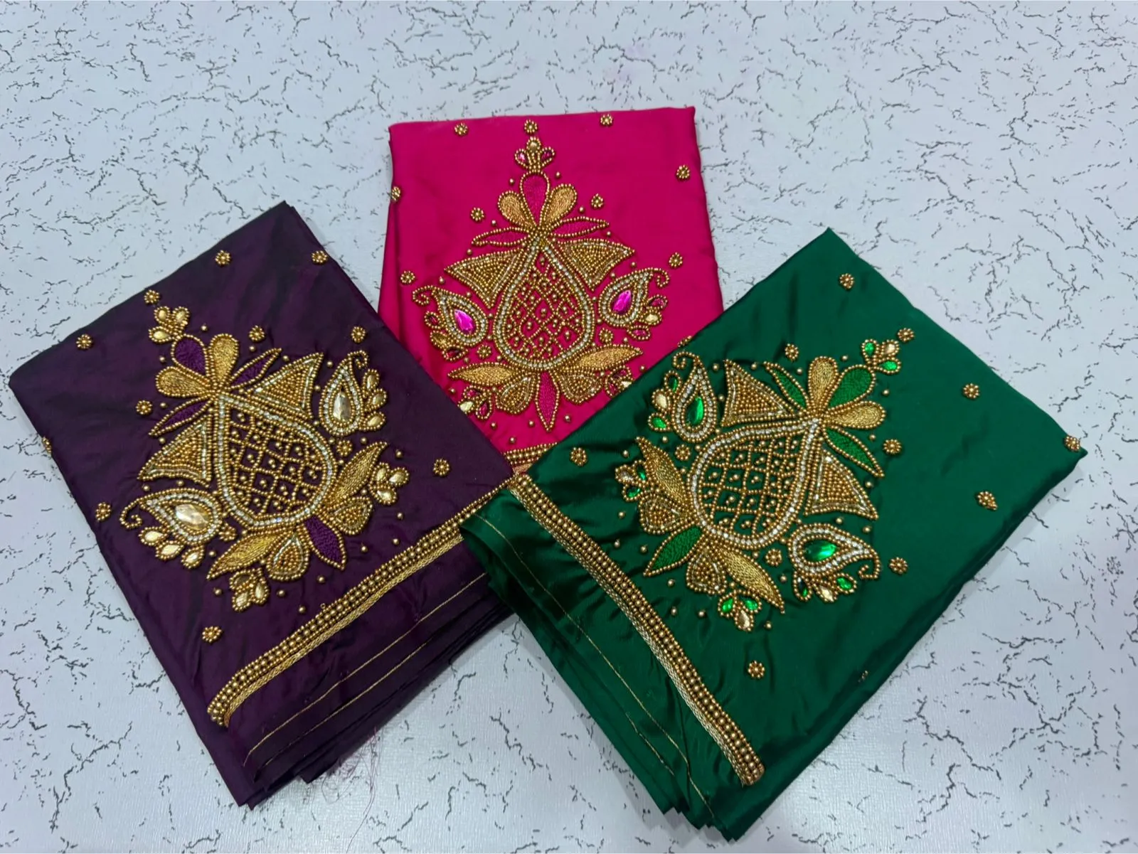 Budget Bottle Green Maggam Blouse StylishMinimal Design with Premium Appeal